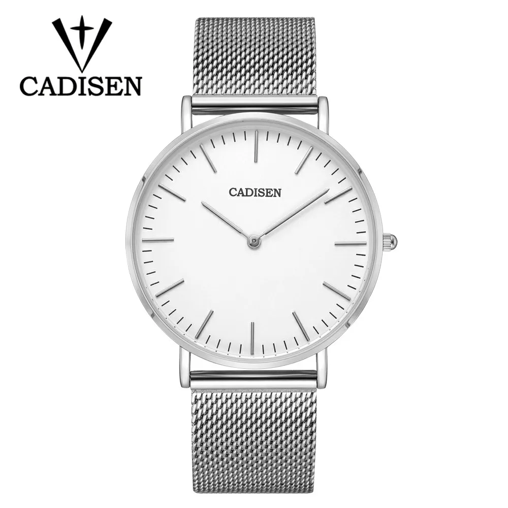 CADISEN мужские часы ультра тонкие простые модные деловые кварцевые для отдыха