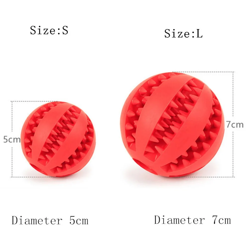 

Pet Dog Cat Puppy Chew Teeth Toy Interactive Rubber Cleaning Balls Food