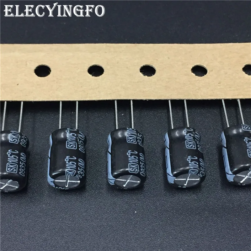 

10pcs 220uF 25V220uf Su'scon SK Series 8x12mm 25V220uF Aluminum Electrolytic capacitor