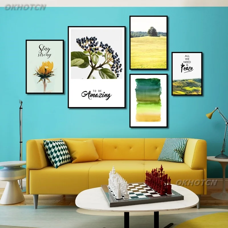 Постер с цветочным принтом на английском языке домашнее украшение Картина