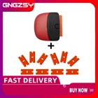 6 шт. зеленая 3 м виниловая пленка для автомобиля 12,5 см замшевый шракель авто оконная Тонировочная пленка скрепки инструменты для мытья стекла Автомойка 6A75O