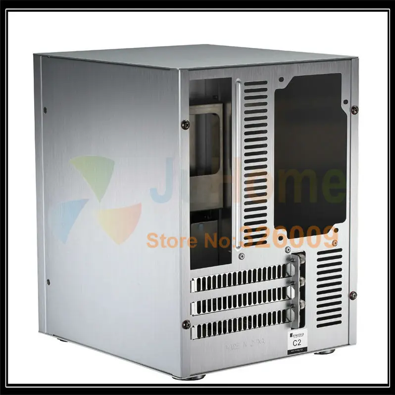 Чехол Jonsbo C2 Silver C2S HTPC ITX для мини компьютера с алюминиевой поддержкой 3 5 ''HDD USB3.0