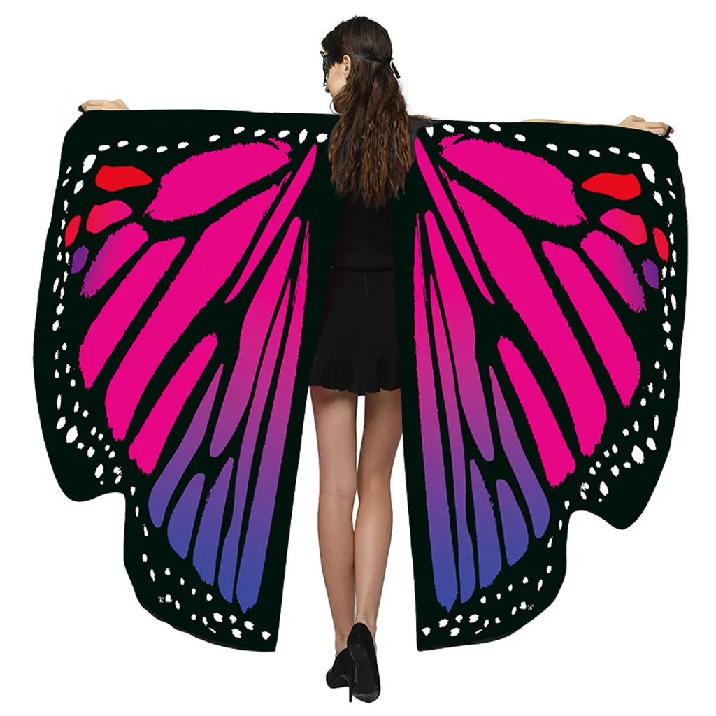 SAGACE большой крылья бабочки Рождественский двусторонний Принт шаль Дамский Плащ