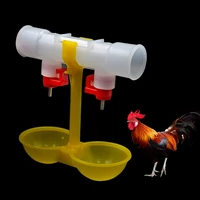 10 pcs chicken drinking double hanging cup ball nipple drinkers agriculture 25cm chicken equipment quail feeders fountain