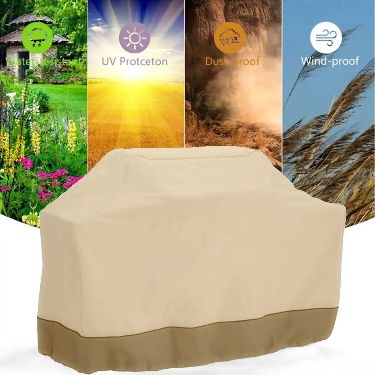 

Waterproof BBQ Grill Cover Barbeque Cover Outdoor Rain UV Proof Barbacoa Anti Dust Protector For Gas Charcoal Electric Barbe