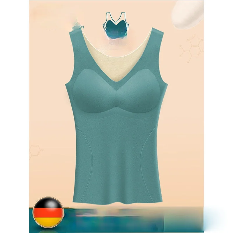 

Women 2021 Autumn Winter Warm Bra Vest Tops Female Thermal Underwear Thick Tank Tops Ladies Elastic Padded Sleeveless Tops E76