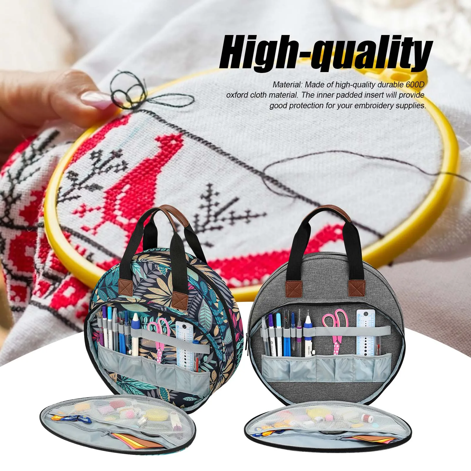

Oxford Cloth Knitting Bag Embroidery Tool Storage Bag Durable Portable Sewing Needles Organizer Sewing Accessories Storage Gift