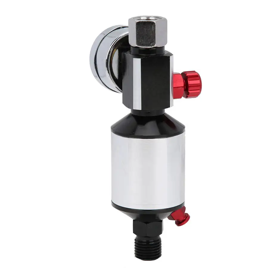 

Pipe Fittings Oil/Water Separator Air Pressure Regulator Aluminum Alloy Filtration Regulation Device BSPP 1/4in brass