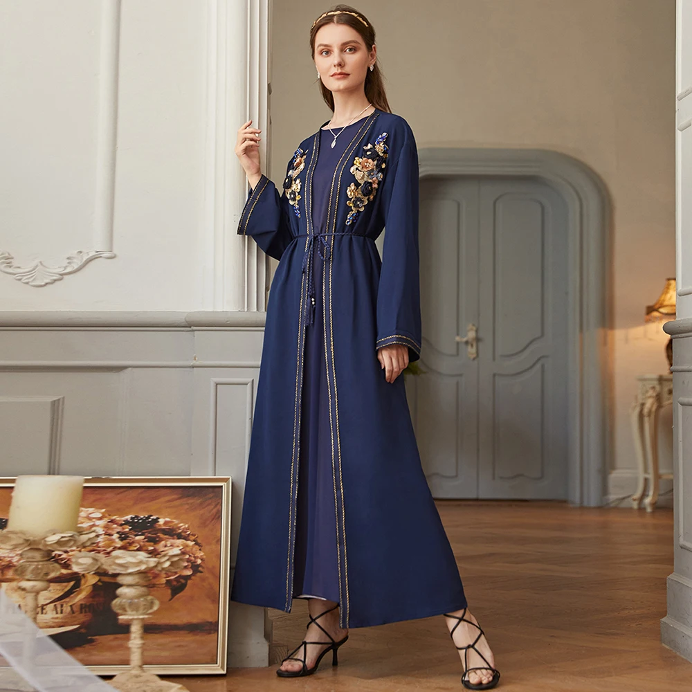 

Dubai Abaya Turkey Kimono Hijab Muslim Dress Caftan Kaftan American Islam Clothing Abayas For Women Robe Musulman De Mode Femme