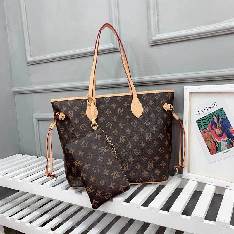 

Композитная сумка из натуральной кожи для женщин, новинка 2021, роскошные сумочки, женские сумки в стиле ретро с геометрическим принтом, вмест...