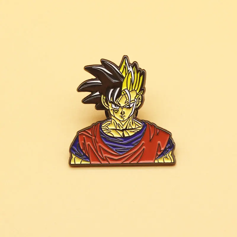 

XM-funny Japanese Anime Kakarot Brooch Alloy Enamel Metal Badge Pin Collar Pin Anime Accessories