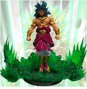 Dragon Ball Супер Broly фигурка светодиодный светильник Dragonball Broli ПВХ Модель Зеленый эффект сцены фигурки DBZ Broli игрушки Рождественский подарок