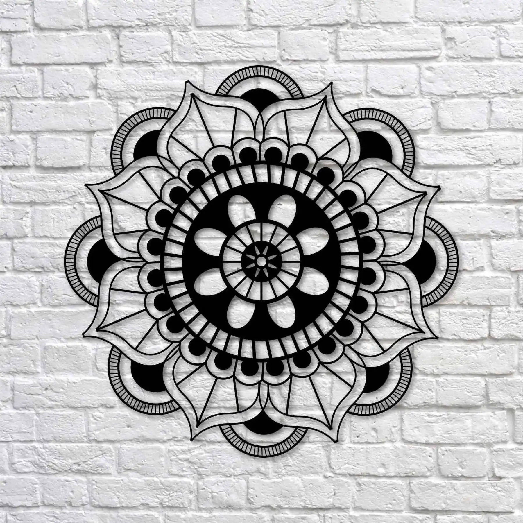 

Metal Wall Art - Mandala I - Interior Decoration - Wall Hanging - Home Decor - Wall Sign -49x50 cm