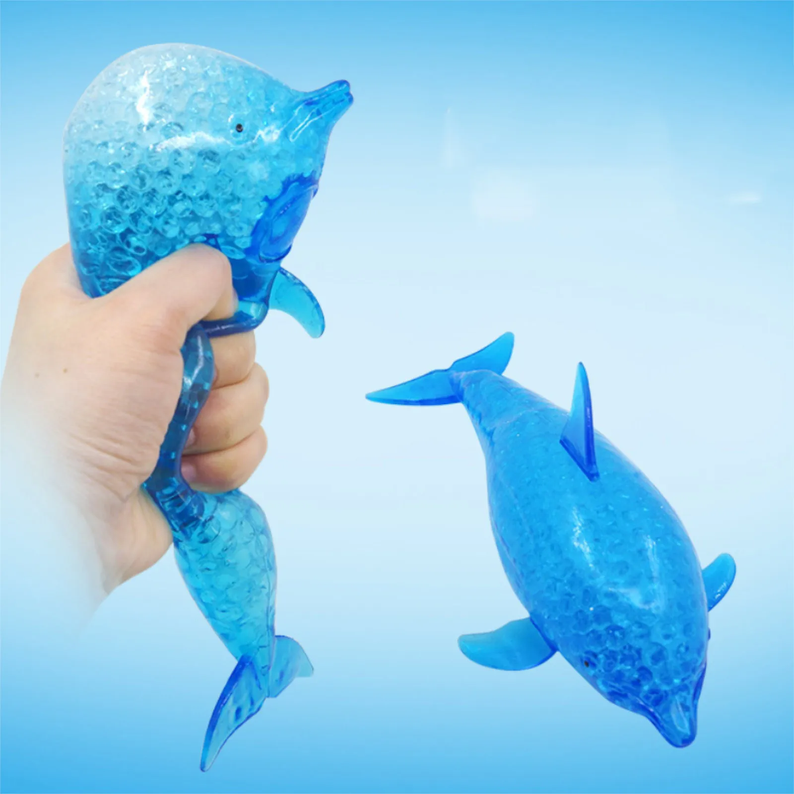 

New Spongy Dolphin Bead Stress Ball Toy Squeezable Stress Relief Toy 10ml Funny Toy Children Gift Decompression Birthday Present