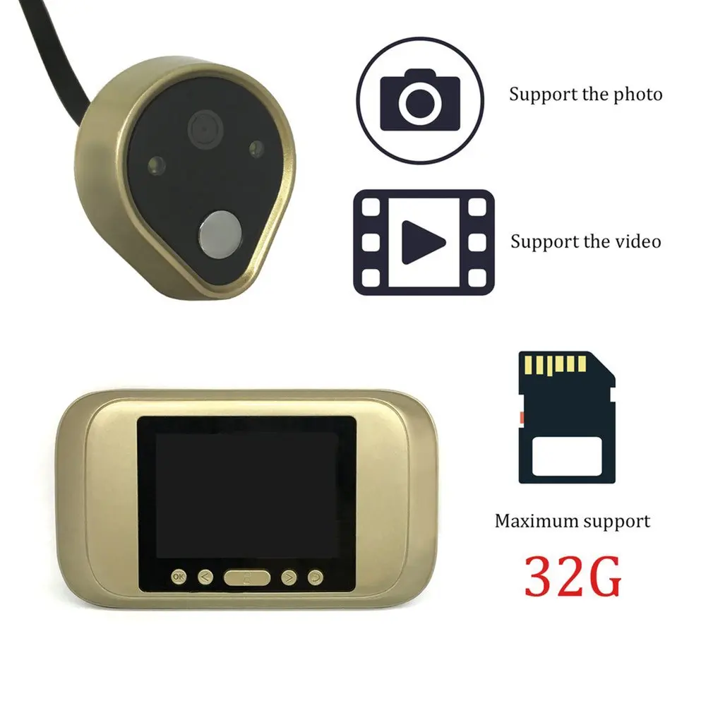 Практичный цифровой дверной зритель 3 2 &quotсветодиодный дисплей HD глазок