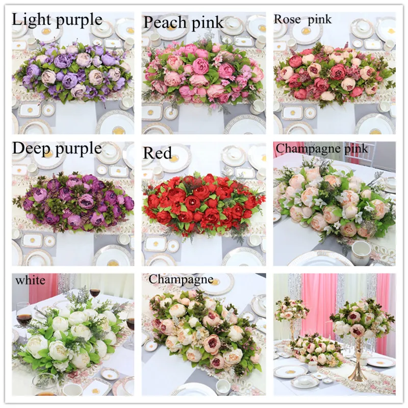 Новинка искусственные пионы CHUXIN цветок для стола свадьбы гостиницы табличка