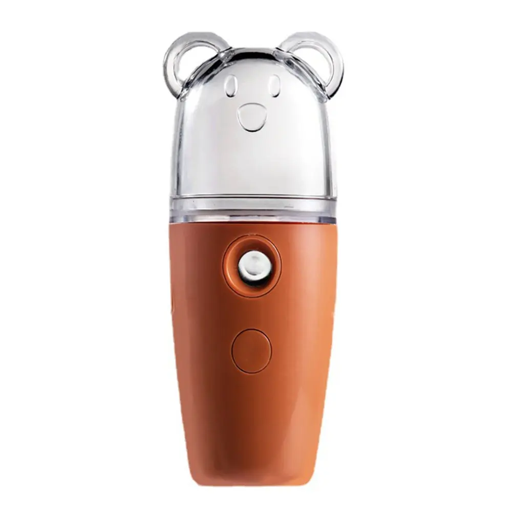 

Cartoon Bear Mini Portable Facial Steamer Sprayer Cold Spray Moisturizing For Makeup Lightweight Sprayer