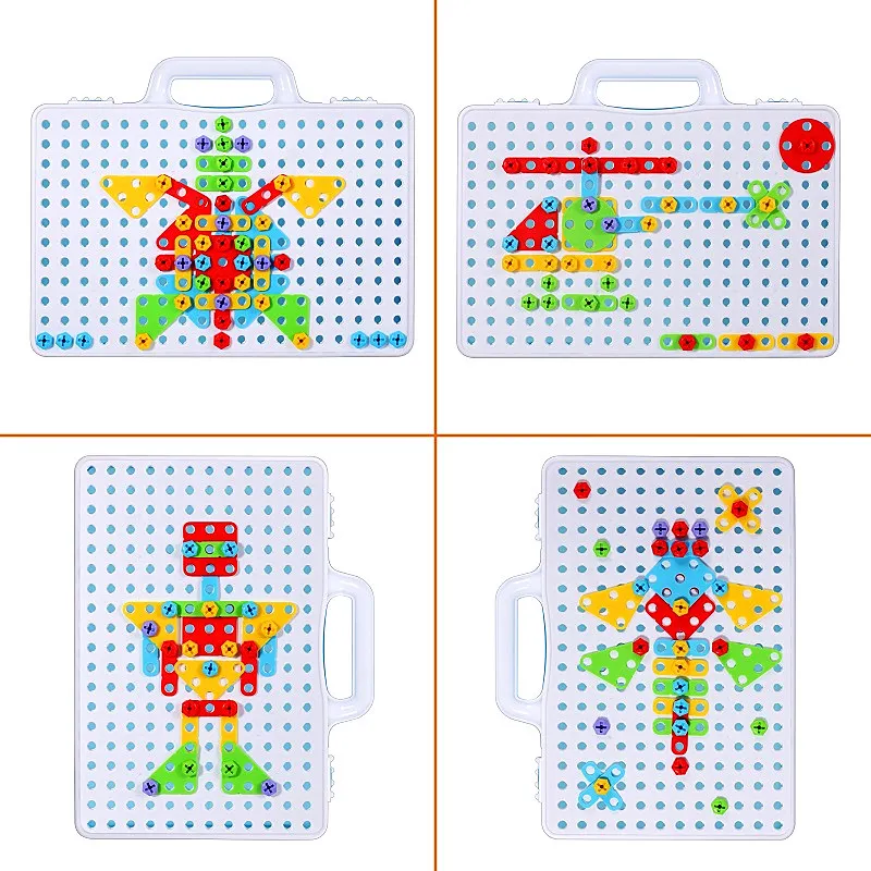 Электрическая дрель-пазл строительные игрушки детские игровые инструменты