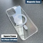 Прозрачный Магнитный ударопрочный чехол для iPhone 11, 12 Pro Max, X, XS, Magsafe, Magsafing, Беспроводная зарядка, прозрачная задняя крышка iPhone13