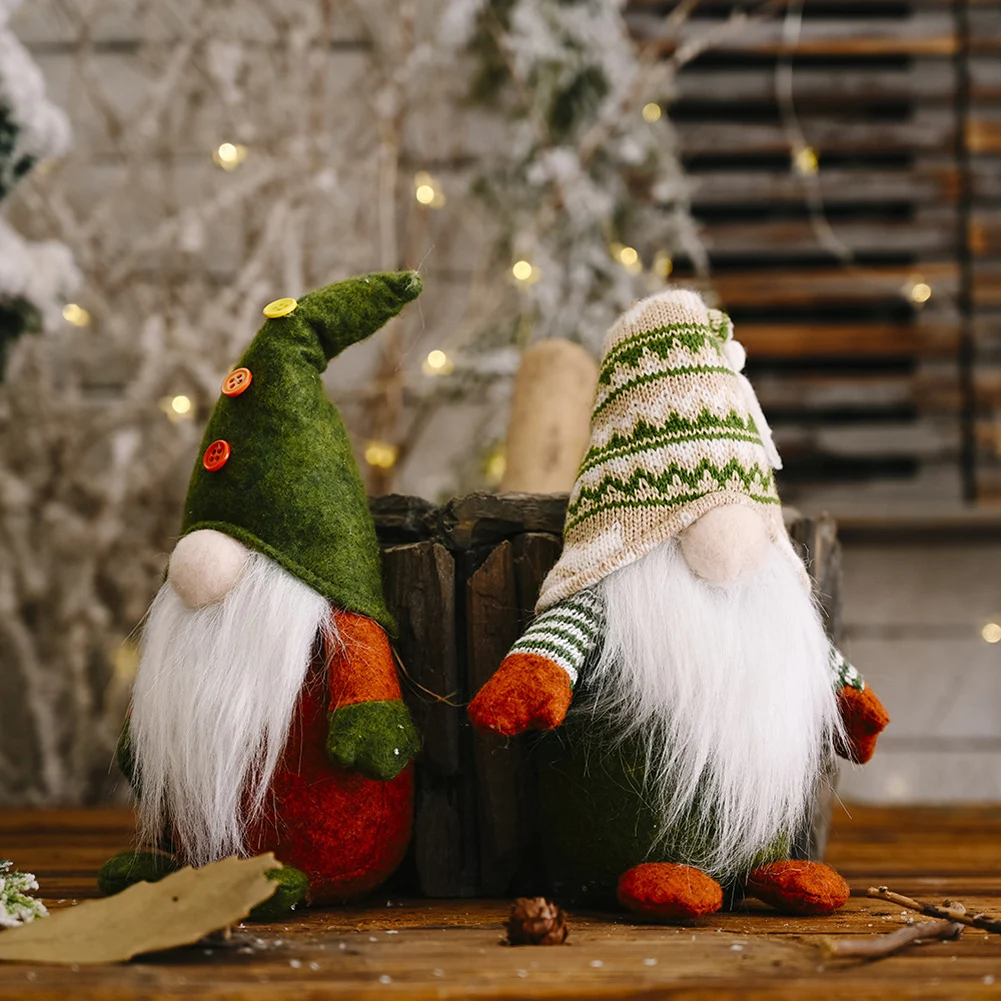 

Santa Faceless Doll Christmas Decorations For 2021 Merry Christmas Green Ornament Xmas Gifts Navidad Noel Happy New Year 2022