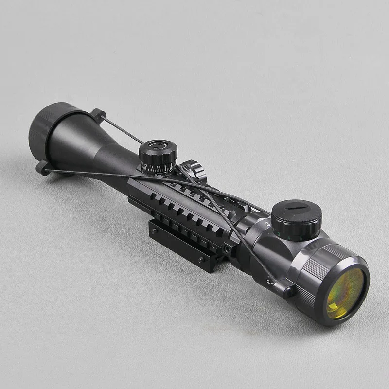 3-9x40 тактический оптический прицел Красный Зеленый дальномер с подсветкой Mil точечный прицел охотничий прицел страйкбол воздушные пистолеты