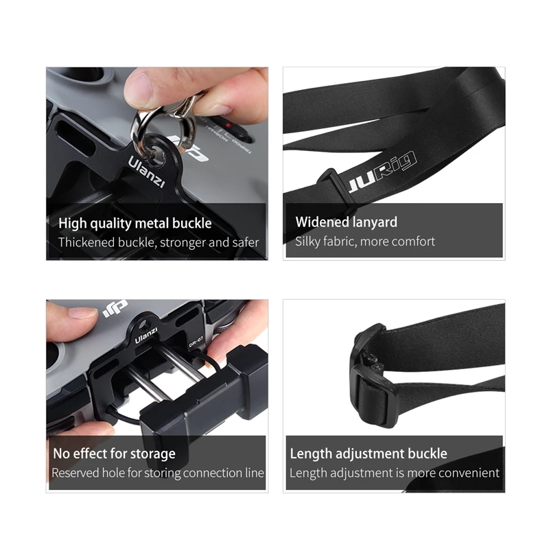 Ulanzi DR-07 Dji Mavic Air 2 Accessories Drone Remote Controller Lanyard Hanging Strap Safety Sling Rope Mount Holder | Электроника