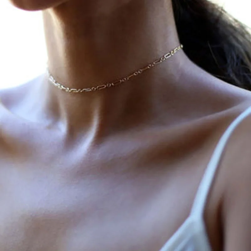 HebeDeer простое ожерелье раннее ювелирное изделие влюбленные цвет розового золота