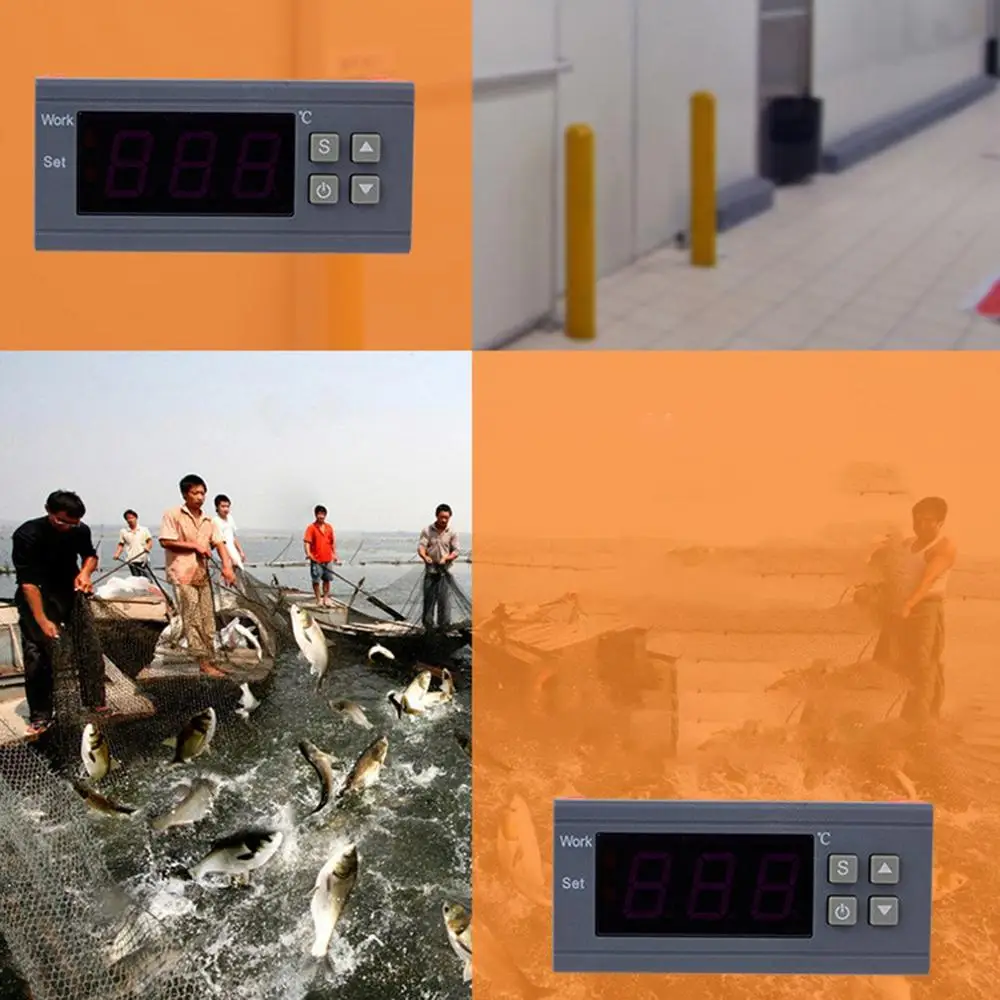 MH 1210W цифровой регулятор температуры 90V 250V 10A Термостат Регулятор 50 110 градусов
