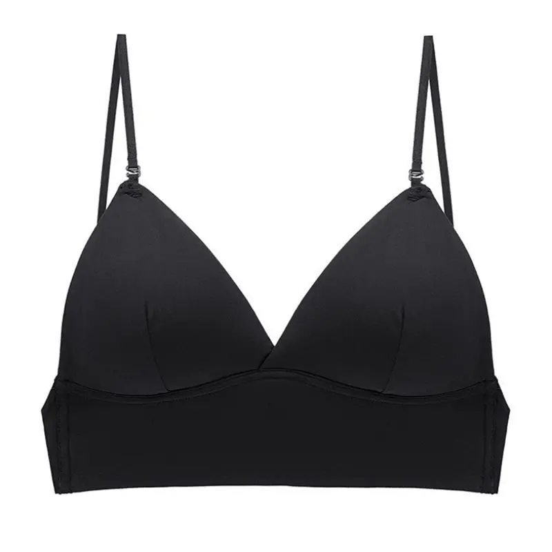 

2021 U-shaped Backless Bra Beautiful Back Without Rims Thin Sexy Glossy Underwear Three Ways To Wear Underwear Women Bra