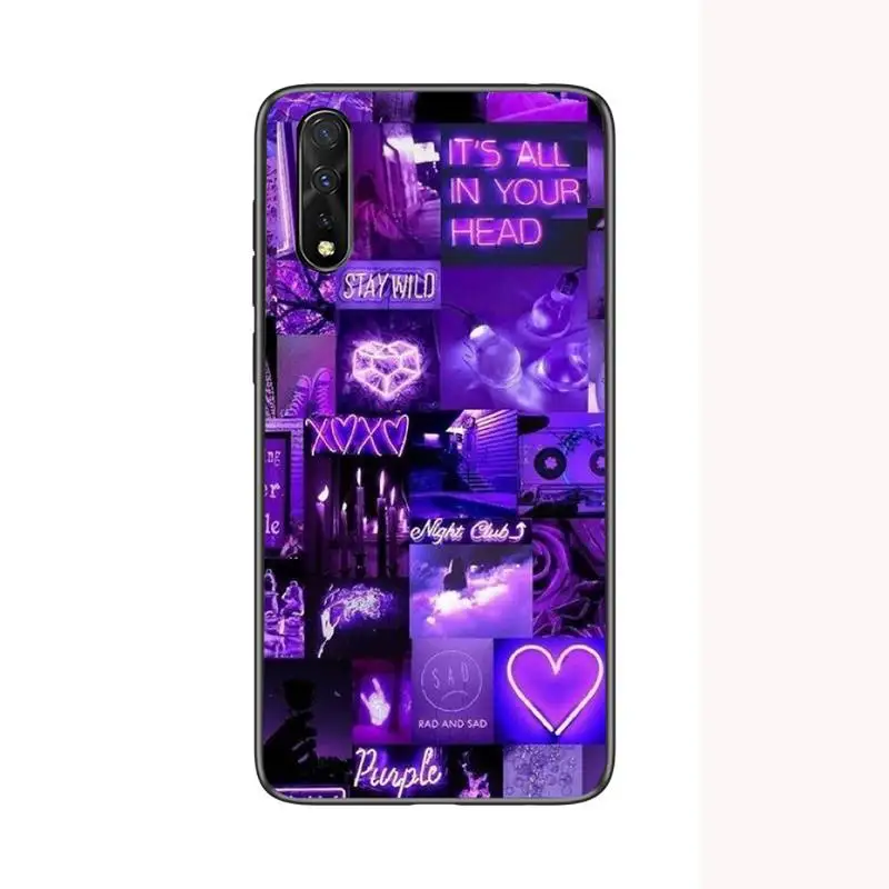 

Purple Love Aesthetic Art Phone Case For Redmi 4X 5plus 6 7 8A 9 Note 4 8 T 9 10 pro Cover Fundas Coque