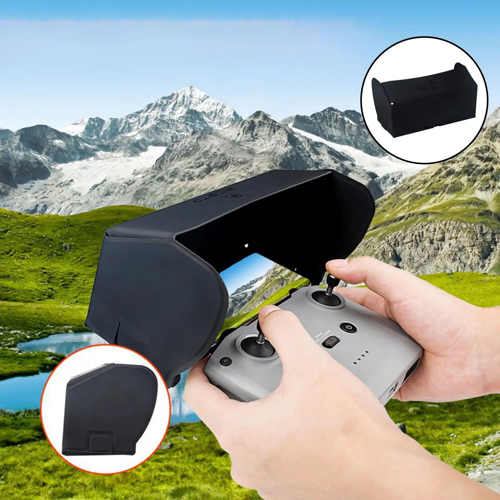 

Foldable Monitor Hood Sunshade Hood for DJI Drone Eye Protection Shading Pu Leather