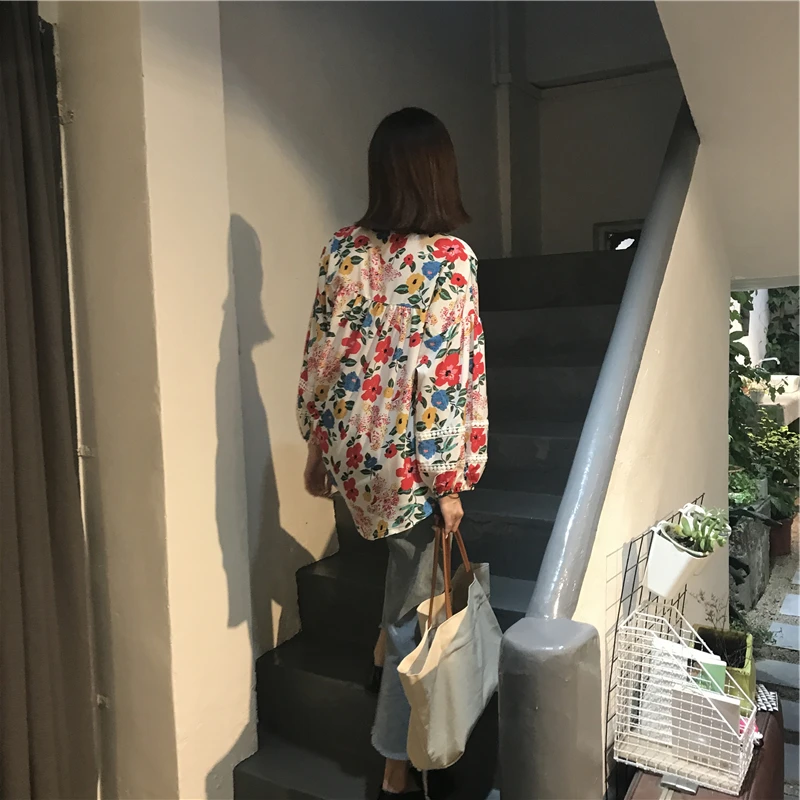 Шифоновый кардиган в стиле ретро с принтом снежинки и длинным рукавом кимоно