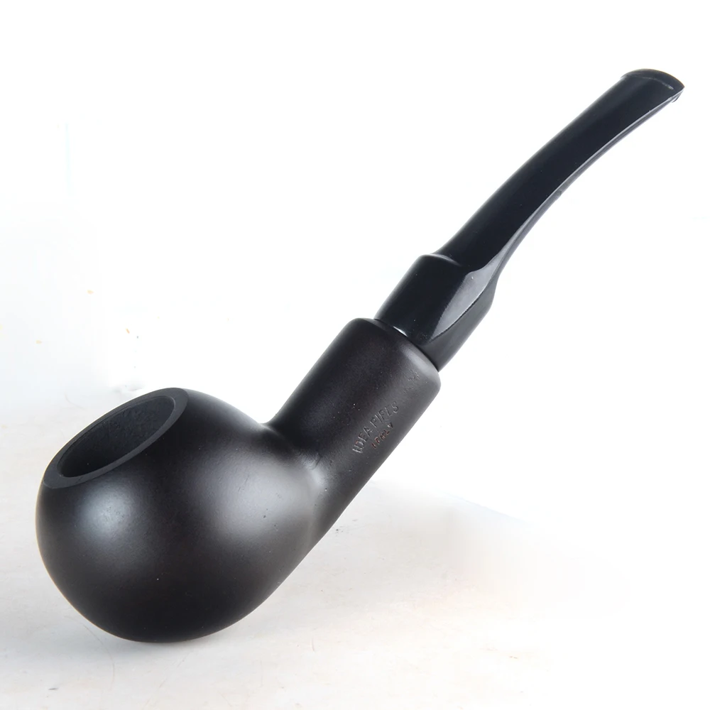 Бриар трубы табака курительная труба гладкая отделка 9 мм фильтр изогнутая