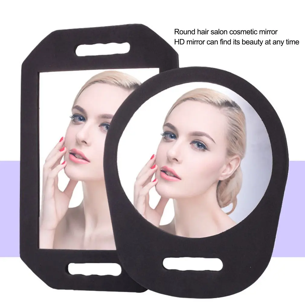 

Hairdressing Mirror Salon Makeup Mirror With Handle Mirror For Barber Shops Home Use Foam Frame Uneasy Broken