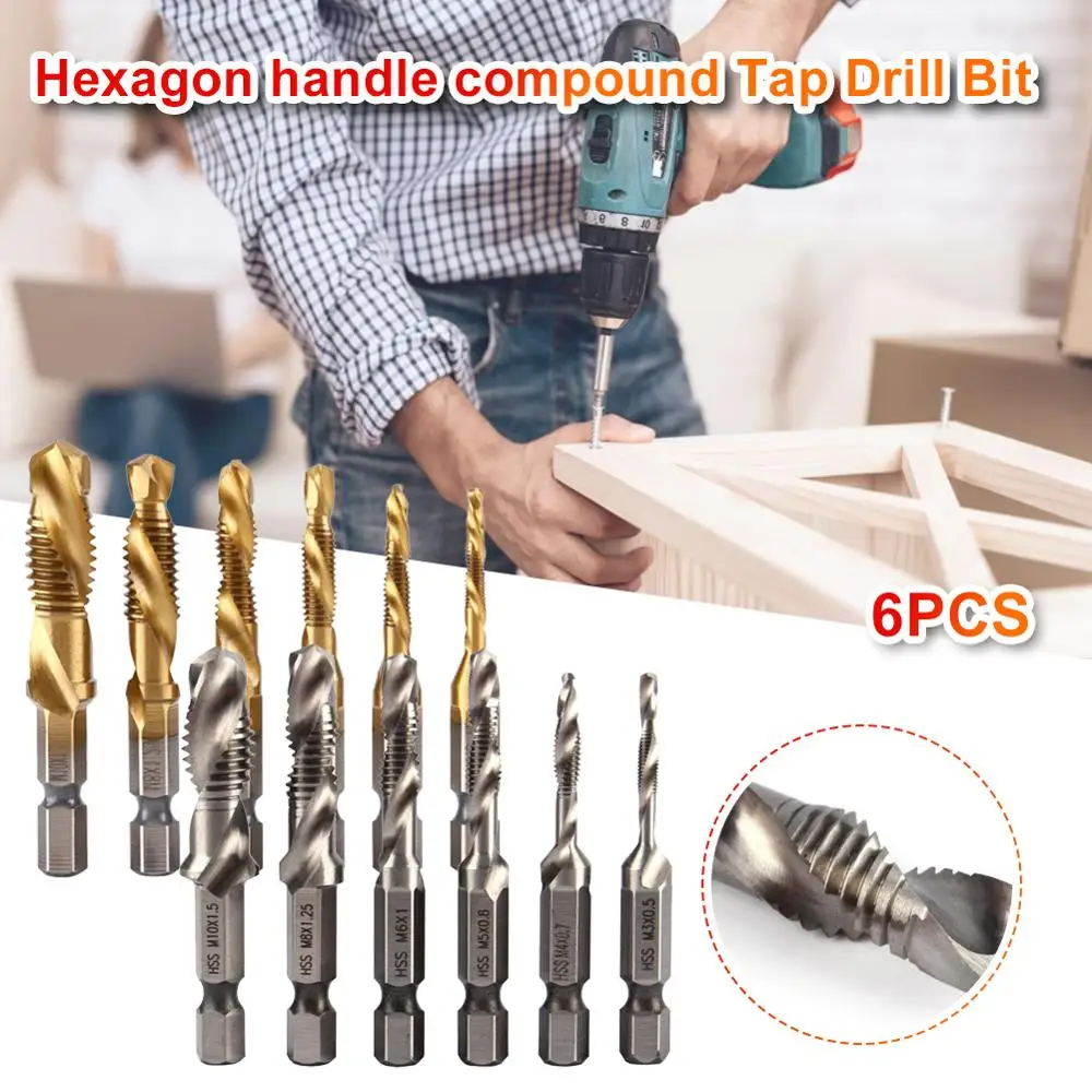 

Сверла из быстрорежущей стали, M3-M10 дюйма, 6 шт.