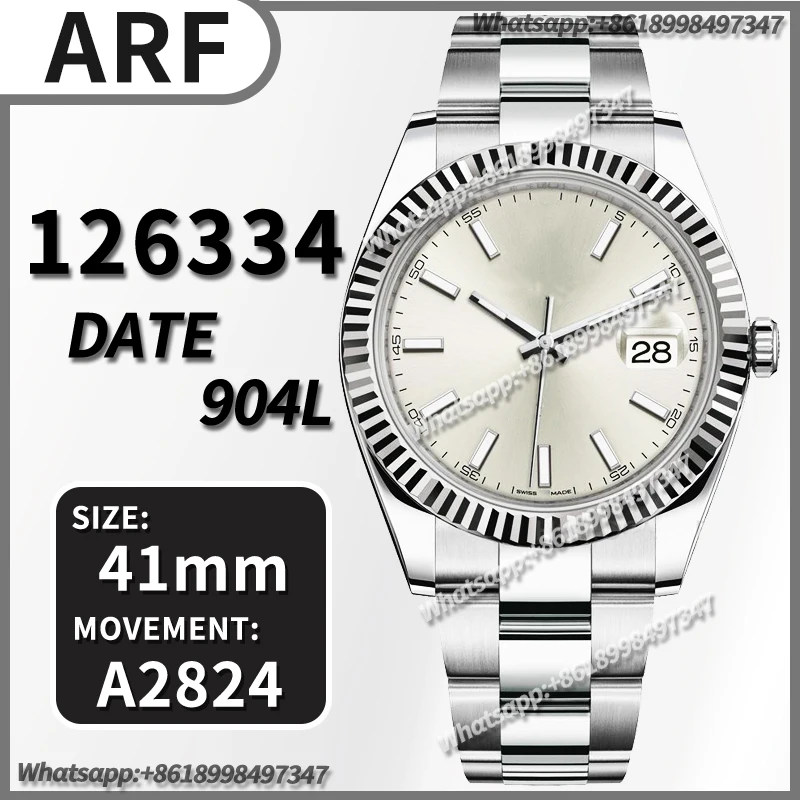 

Men's Mechanical DateJust Luxury Watch 41mm 126334 AR 1:1 Best Edition 904L Steel Jubilee Oyster Bracelet 2824 AAA Watch replica