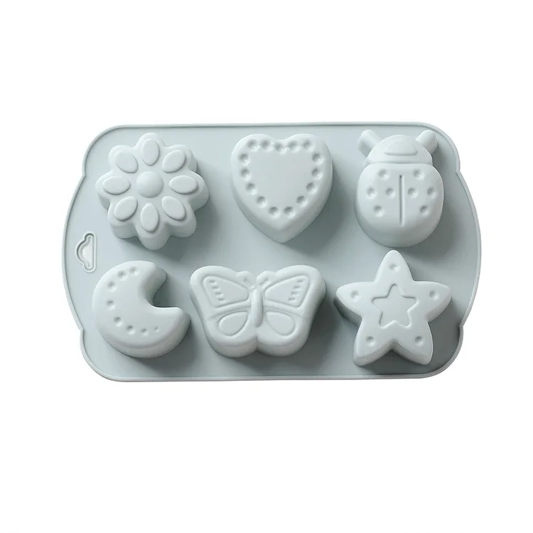 Силиконовая форма для торта 6 ячеек луна Бабочка самодельные шоколадные конфеты