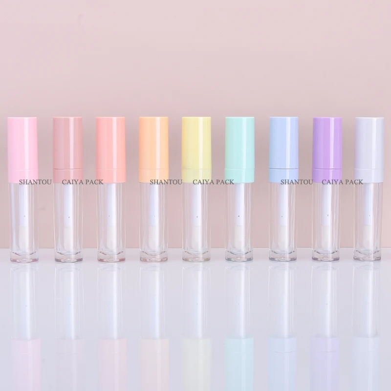 

9ml travel pink white empty big wand clear lip gloss tubes lipstick tube refillable Lip Balm Bottles Plastic Lip Gloss container