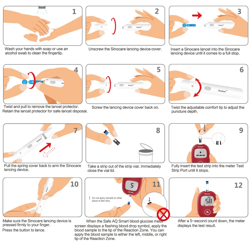 Глюкометр умный с тест полосками и ланцетами 50/100 шт.|Уровень глюзы в крови| |