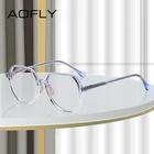 Мужские и женские очки для компьютера AOFLY, синие солнцезащитные очки в круглой прозрачной оправе, очки для компьютерных игр, 2019