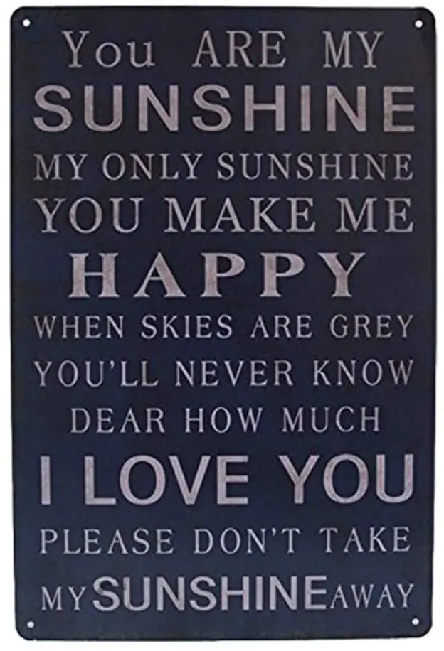 

You Are My Sunshine плакат, металлическая табличка, винтажный бар, искусственный дом, Декор для дома