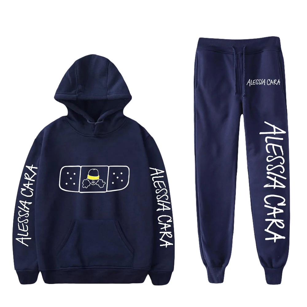 

Alessia Cara Two Piece Set Women Men Long Sleeve Hoodies+Jogger Pants Fashion Hot Sale Casual Streetwear Clothes