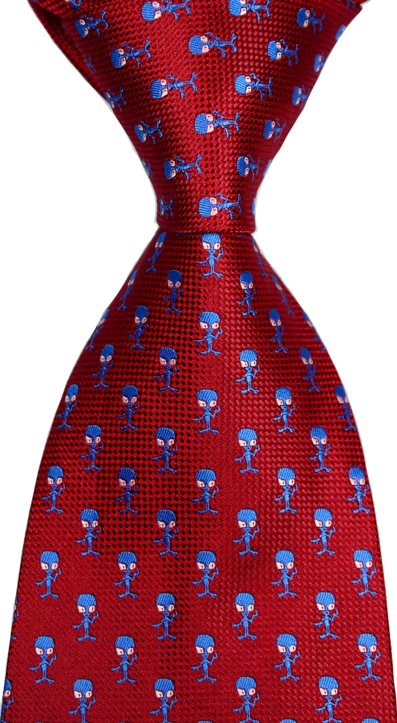 

Men's Striped Tie 100% Silk Blue Red Jacquard Party Wedding Woven Fashion Design Necktie