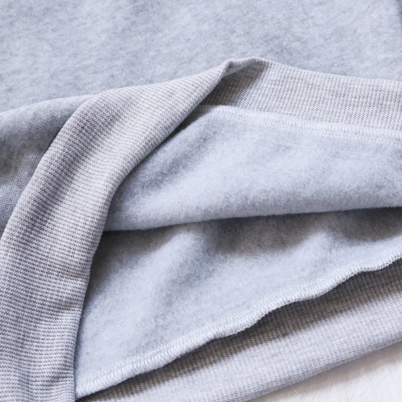 Женская толстовка с принтом Свободный пуловер круглым вырезом и подкладкой