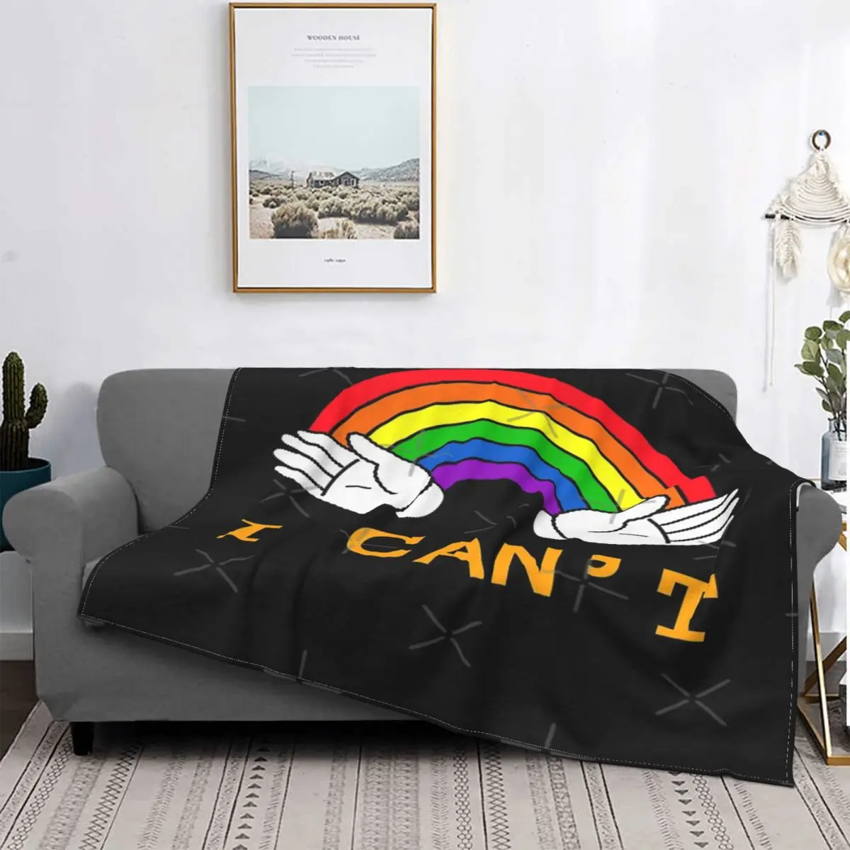 

I can With Moody Rainbow manta colcha cama a cuadros Toalla de playa manta de muselina colchas de verano