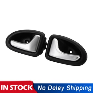 Серебристая матовая ручка для межкомнатной двери автомобиля, внутренняя дверная ручка, левая и правая, подходит для Renault Clio 2000-2009 23-45