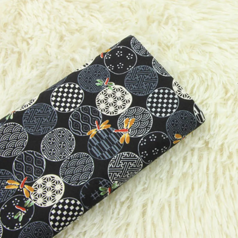 Половинная тонкая хлопчатобумажная ткань мягкая с принтом стрекозы ручная