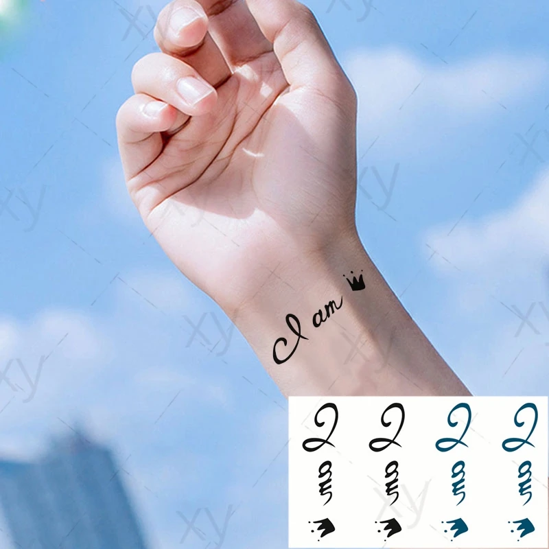 Водостойкая временная татуировка наклейка с буквами любовь волна сердцебиения