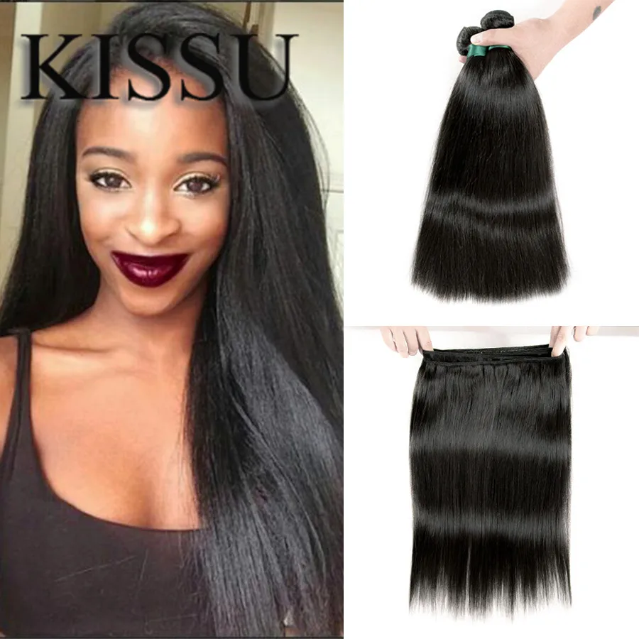 

Оптовая продажа 100% человеческие волосы 100 г один комплект прямых волос стандартные бразильские волосы для наращивания