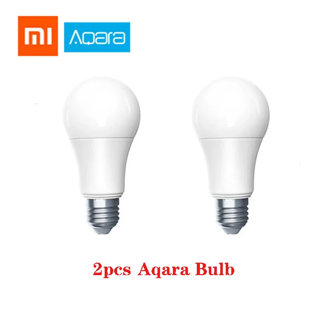 2pcs aqara lamp Xiaomi Aqara комплекты умного дома Mijia концентратор Датчик окна двери человеческого тела настенный выключатель влажности Датчик воды двусторонний модуль Aqara концентратор - Цвет: 2pcs aqara lamp